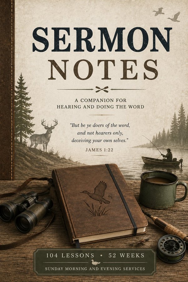 Sermon Notes men's edition cover by Gage Coldwater