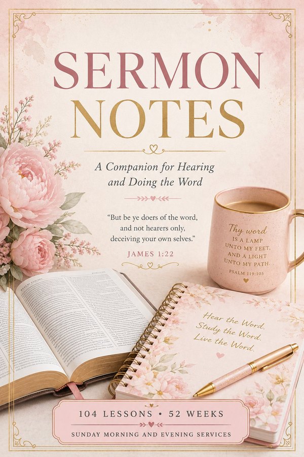 Sermon Notes women's edition cover by Gage Coldwater